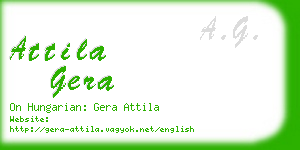 attila gera business card